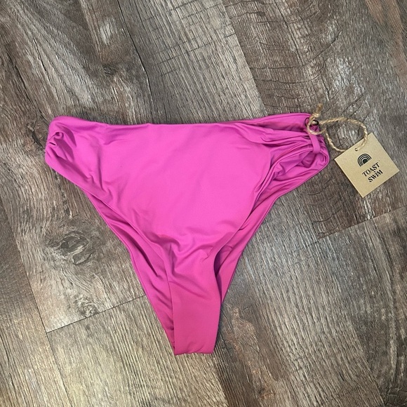 Free People x Toast Swim Apex Top & Cinch Bottom Size XS Purple Orchid - Picture 5 of 10